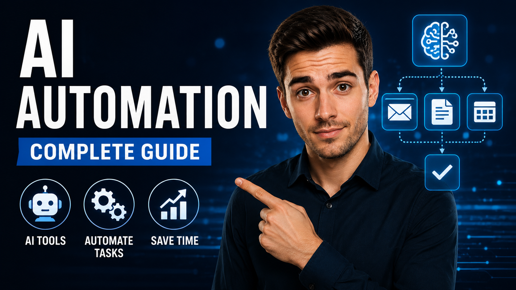 AI automation thumbnail before with complete guide headline