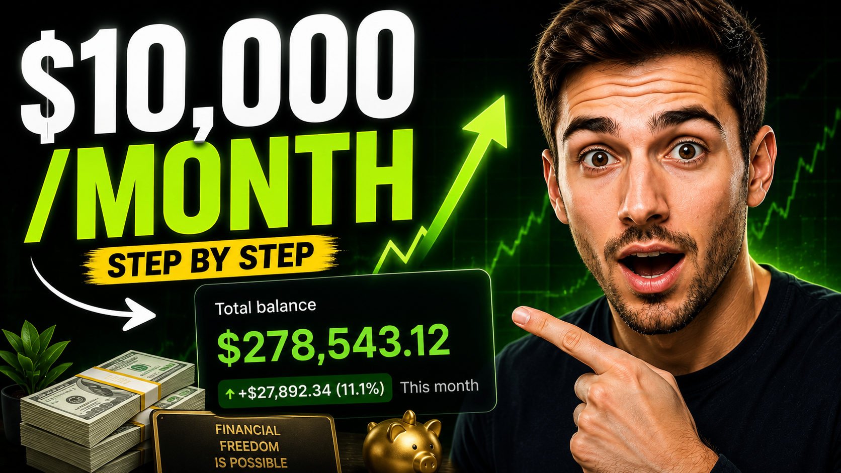 Finance thumbnail after with $10,000 month headline